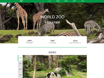 宽屏动物园网站建设网页设计-案例
